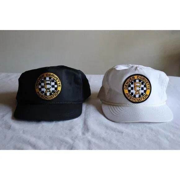 Denver Corvette Association DCA Patch Black Hat +Bonus White Hat (bad condition) - Picture 2 of 16